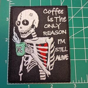 2/$10 Skeleton Coffee Patch